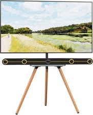PUTORSEN Cavalletto Supporto Treppiede TV per Schermi LCD LED da 43 a 65 Pollici, Regolazione Altezza