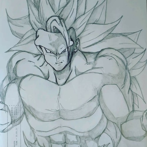 Disegno goku anime dragon - disegno,