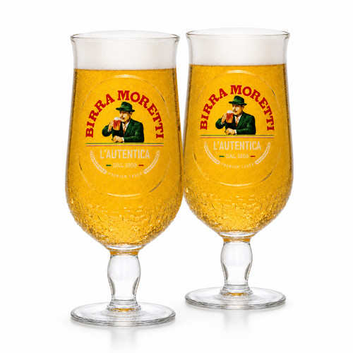 Bicchieri birra moretti - birra,