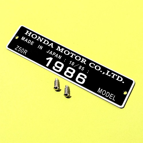 Plaque identification honda - plaque,