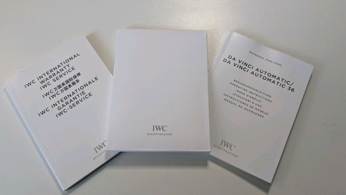 Iwc vinci manuale garanzia - iwc,