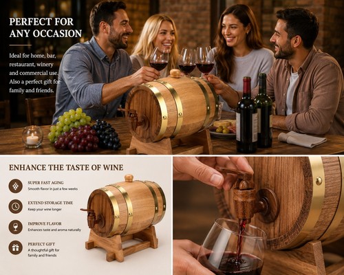 Dispenser botte vino legno