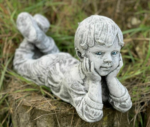 Statua pietra bambino - statua,