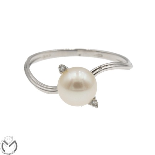 Anello oro bianco 750 - bianco, 18
