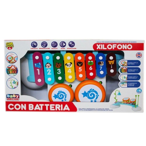 Xilofono colorato con batteria - colorato,