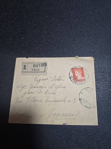 Storia postale annullo rutino - storia,