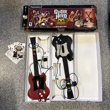 Guitar Hero Aerosmith LE Bundle Sony PlayStation 2 PS2 Red Octane SLUH-2170B