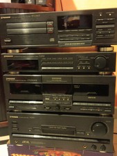 Impianto stereo hi-fi pioneer vintage, nero, usato in buone condizioni. 