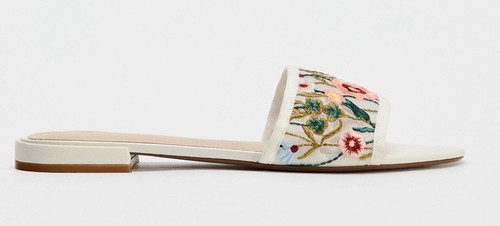 New zara white embroidered - new,