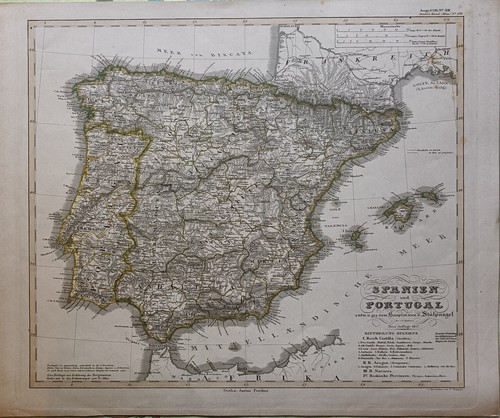 Antica mappa spagna - mappa,