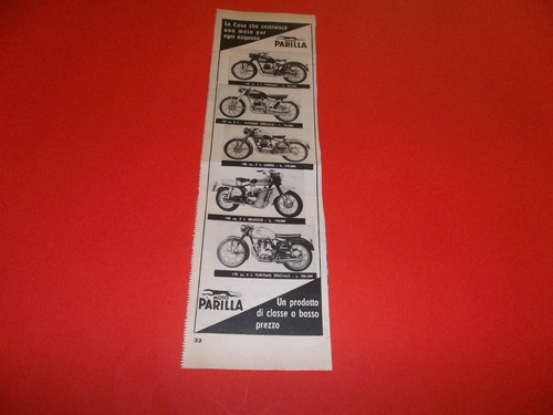 Pubblicita 1954 moto parilla - pubblicita',