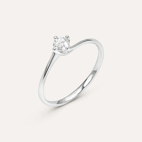 Anello solitario oro 18 - in,