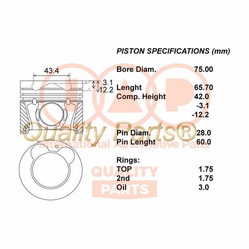 Serie pistoni completi - pistoni,