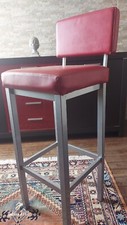 SEDIE SGABELLO ALTO RISTORANTE BAR PUB COLORE ROSSO COME NUOVO