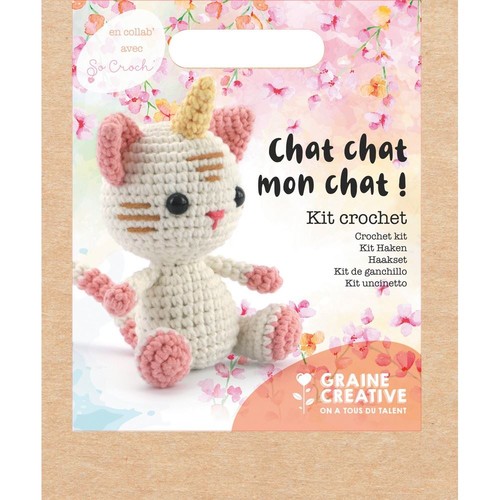 Kit uncinetto amigurumi gatto - kit,