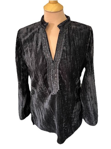 Women medium black velvet - black,
