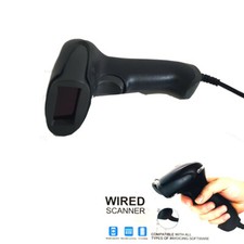 LETTORE CODICE A BARRE BARCODE SCANNER CON FILO CAVO USB PISTOLA LASER E-015