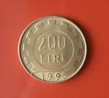 200 LIRE 1995 ERRORE - EVIDENTE ROTTURA E FRATTURA DI CONIO AL ROVESCIO [L853]