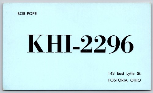 Scheda qsl vintage - vintage, khi-2296
