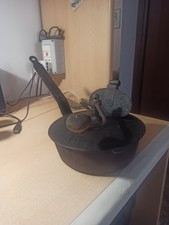 Antica padella tostatrice per caffè cereali in ferro