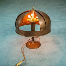 Lampada da tavolo lamp 3 luci rame Art Decò design anni '30 vintage Restaurato 