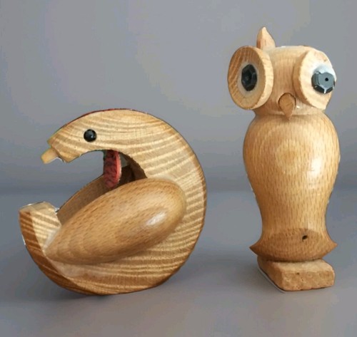 Coppia statuette legno - statuette, vintage