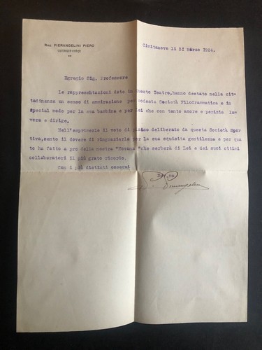 Antico autografo società - antico,