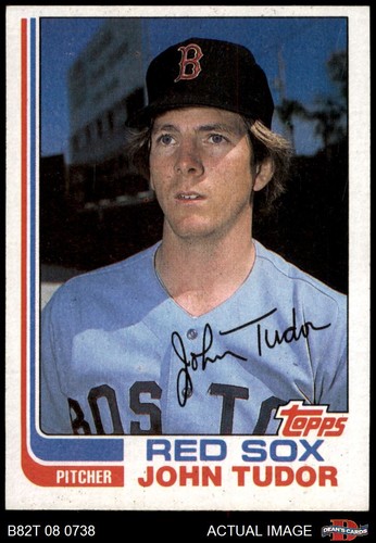 1982 topps 558 john - tudor, red