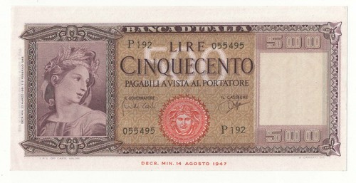 500 lire italia ornata - lire, di
