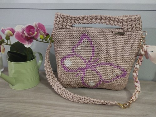 Borsa fatta mano uncinetto - fatta, a
