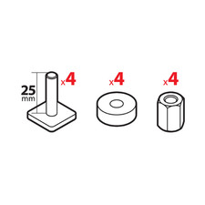 Set adattatori porta sci