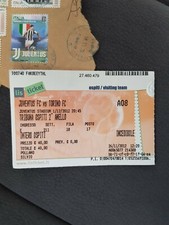 francobollo juventus campione d italia 2017/18 e biglietto torino derby 2012