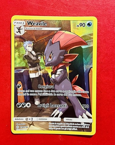 Lotto carte pokemon weavile - carte,