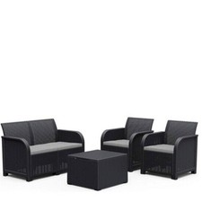 Set da giardino con 3 divani