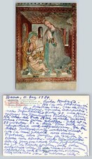 Cartolina quadro medievale di Prugiasco Val Blenio Italia 1884 circa