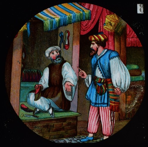 Antique magic lantern slide - ,