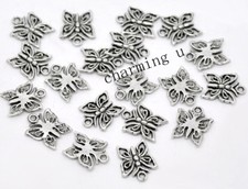 10pz charms farfalla butterfly