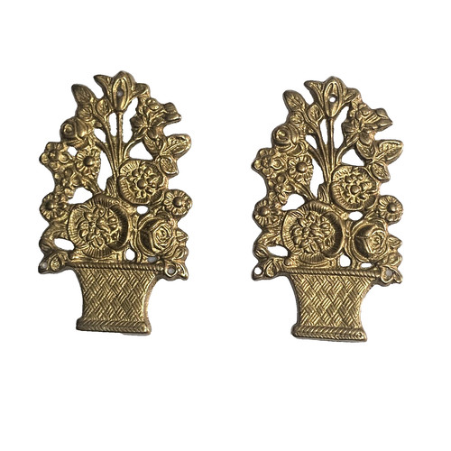 Coppia fregi ornamenti cesto - coppia,