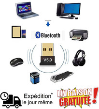 Mini Clé USB Dongle Adaptateur Bluetooth 5.0 pour PC
