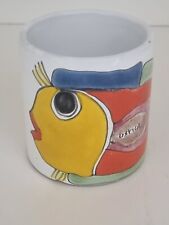 Tazza caffè Nino Parrucca in ceramica Sicilia Italia bicchiere artigianale pesce
