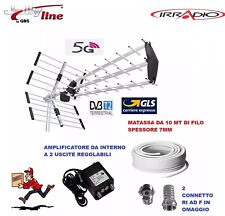 Kit Antenna TV Amplificata Esterna Digitale Terrestre Amplificatore da INTERNO