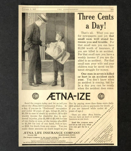 1917 aetna assicurazione - 1917,