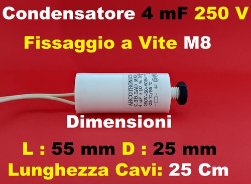 Condensatore 4mf avviamento - condensatore,