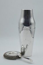 Shaker Antico Metallo Argentato Poïnçons Collezione Vasellame BAR Bistrtot