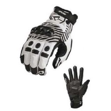 GUANTI EVS STREET SILVERSTONE MOTO STRADA BIANCO NERO OMOLOGATO  TAGLIA S