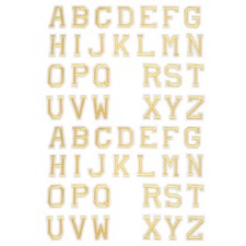 52 Toppe Termoadesive per Lettere, Toppe con Lettere Applique, Toppe Ricama7350