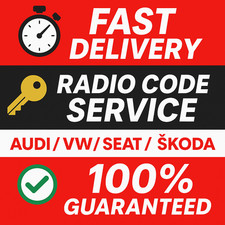 ✅ Codice Radio 🔑 Audi VW SEAT Skoda - Consegna 5-30 Min - Sicuro al 100% ✅