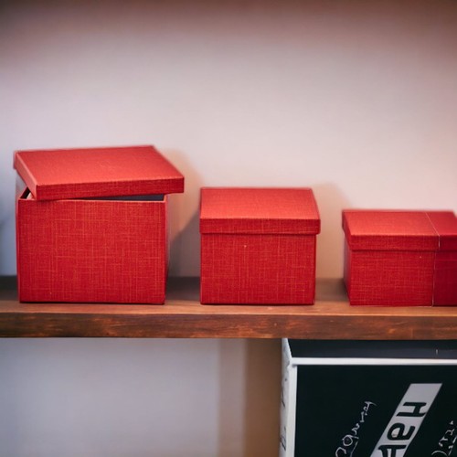 Scatole rosse quadrate - scatole, da