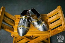 Medievale Scarpe Knight Costume Adulti da Uomo Sabaton Armor- Rinascimento