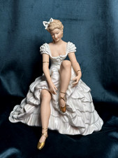 Schaubach Kunst Wallendorf porcellana statuina ballerina scarpa allacciata - difetto